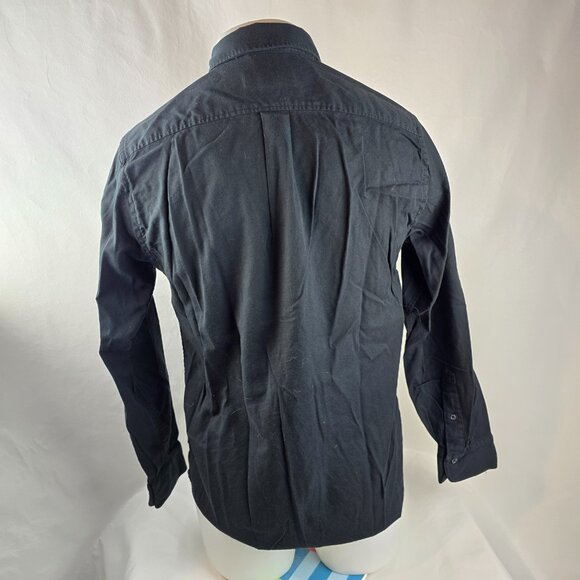 Buck Mason Shirt Mens Medium Black Button Up Long Sleeve Pocket Rayon Casual - Picture 7 of 12